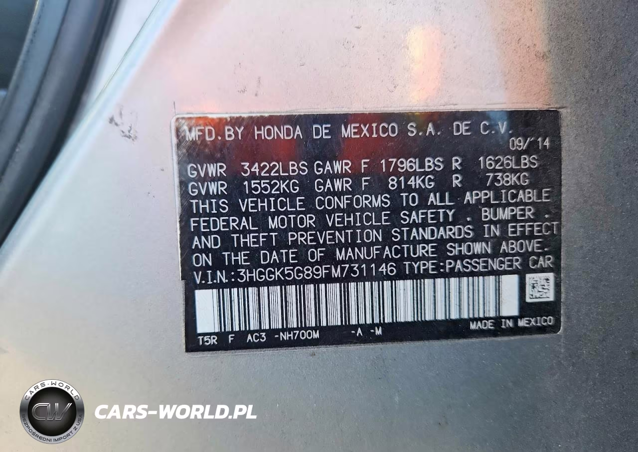 2015 Honda Fit Ex VIN:3HGGK5G89FM731146 - 12