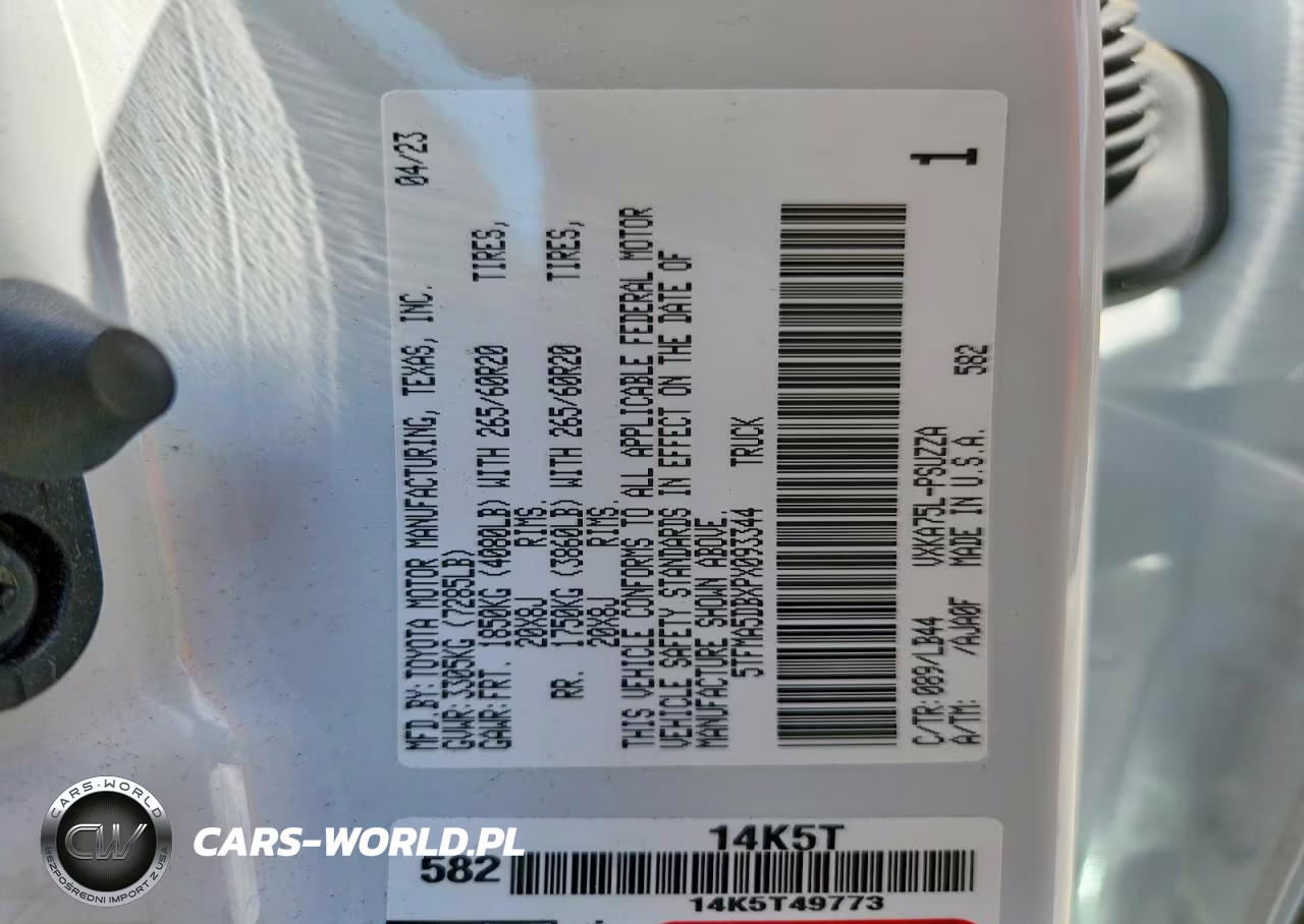 2023 Toyota Tundra 1794 Edition VIN:5TFMA5DBXPX093344 - 12