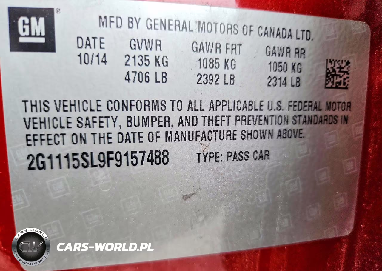 2015 Chevrolet Impala Lt VIN:2G1115SL9F9157488 - 12