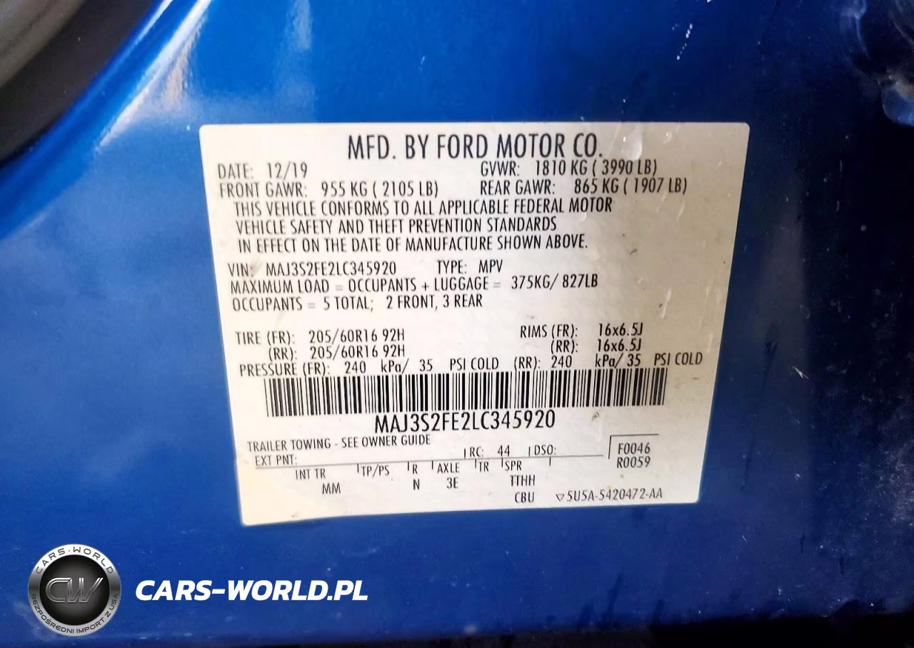 2020 Ford Ecosport S VIN:MAJ3S2FE2LC345920 - 13