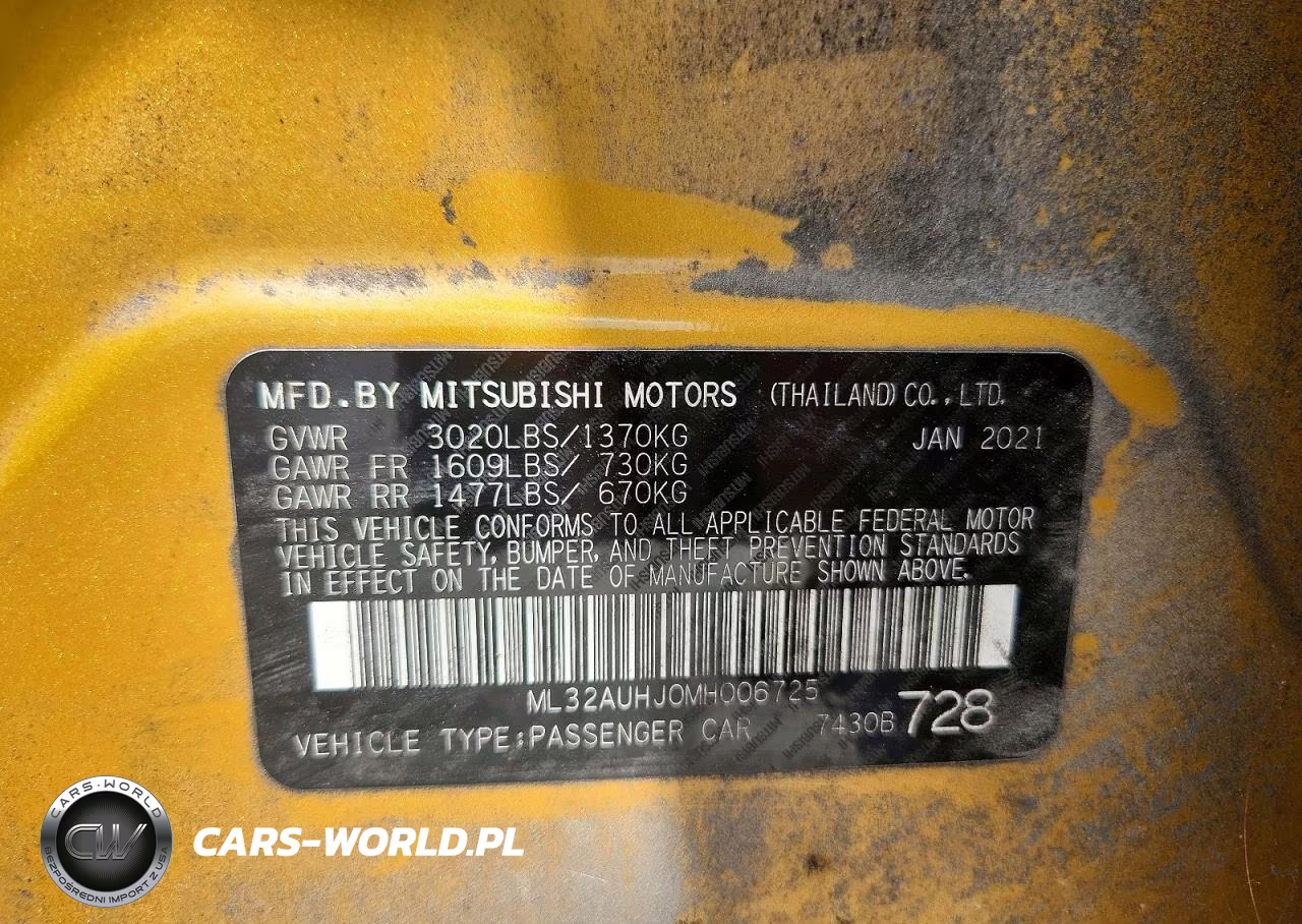 2021 Mitsubishi Mirage Es VIN:ML32AUHJ0MH006725 - 12