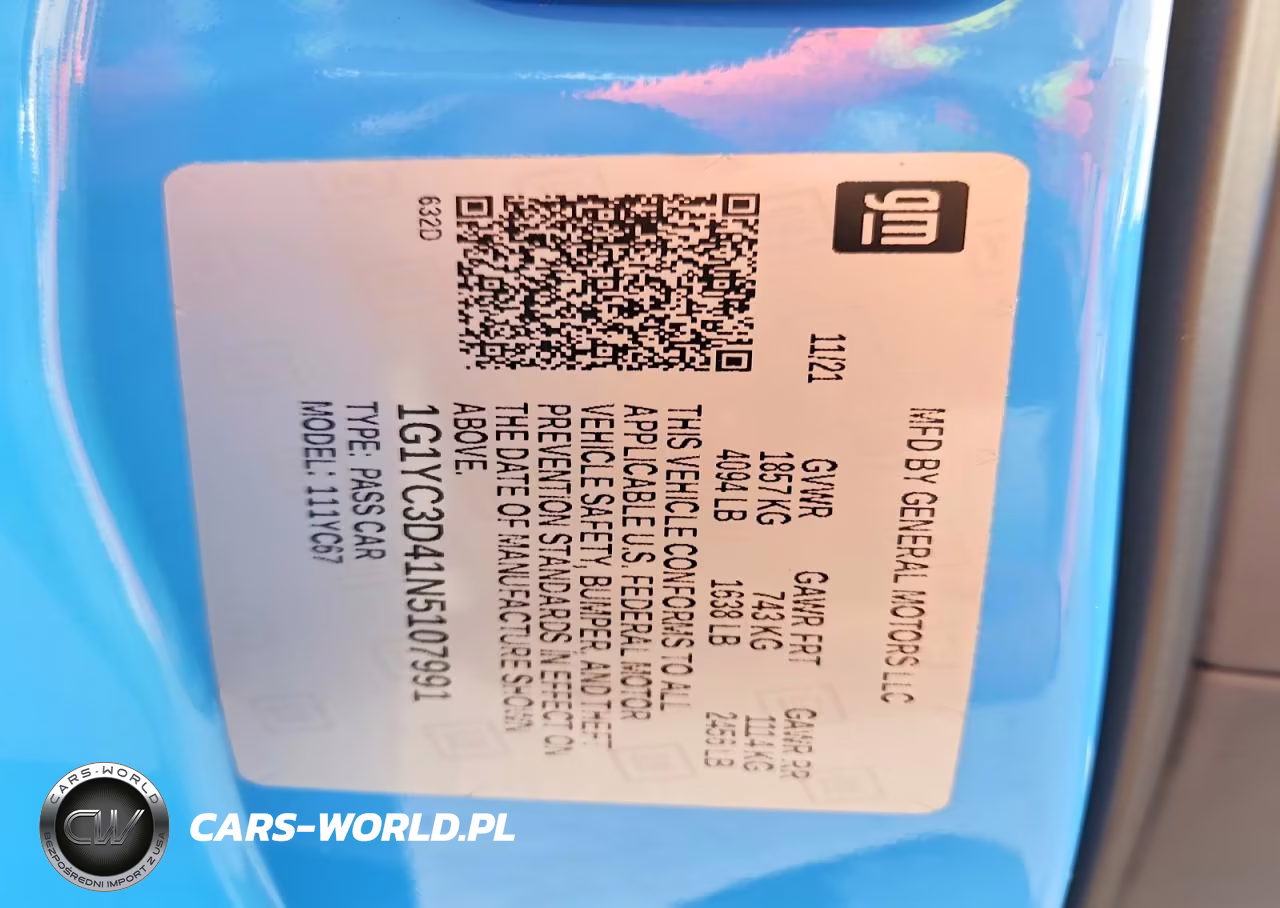 2022 Chevrolet Corvette Stingray 3Lt VIN:1G1YC3D41N5107991 - 12
