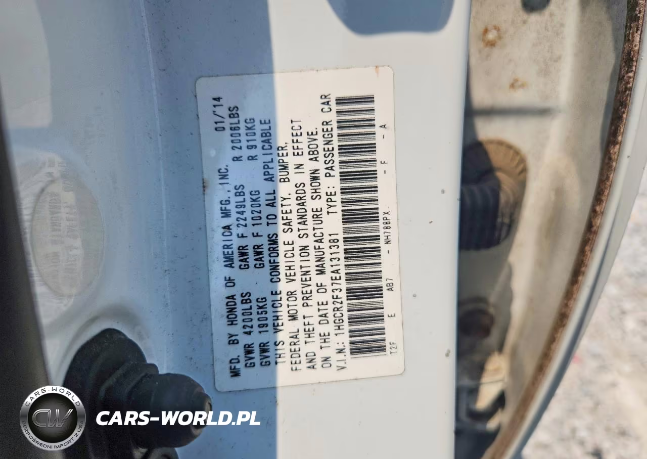 2014 Honda Accord Lx VIN:1HGCR2F37EA131381 - 13