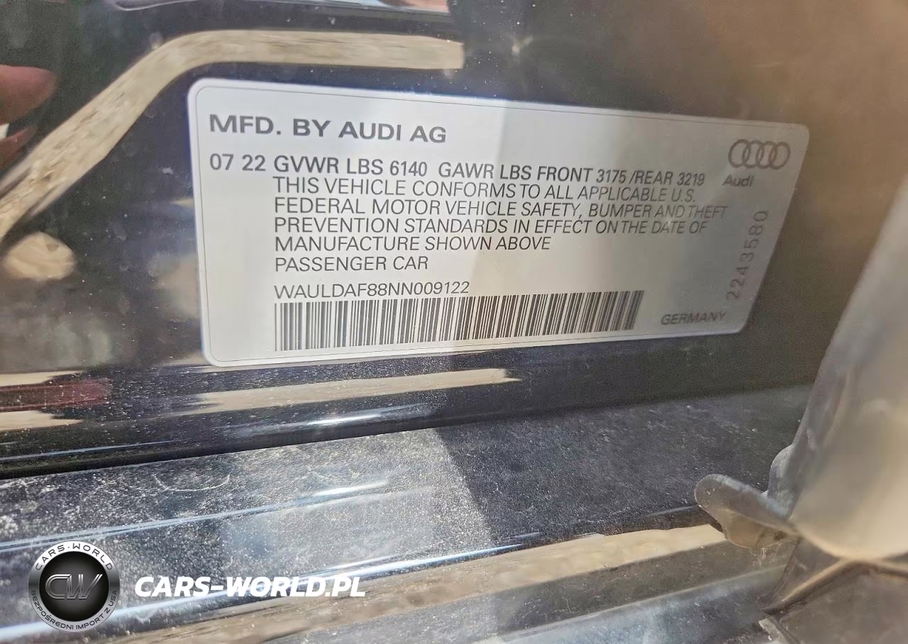 2022 Audi A8 L VIN:WAULDAF88NN009122 - 12