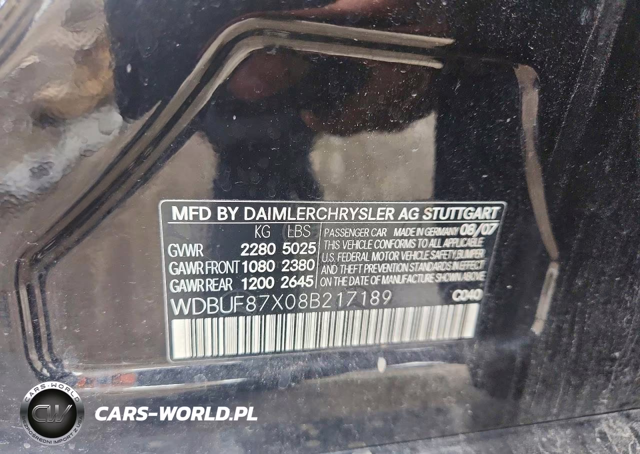 2008 Mercedes-Benz E 350 4Matic VIN:WDBUF87X08B217189 - 12
