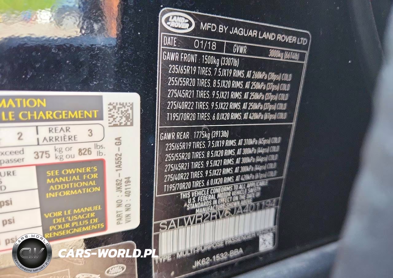 2018 Land Rover Range Rover Sport Hse VIN:SALWR2RV6JA401194 - 13