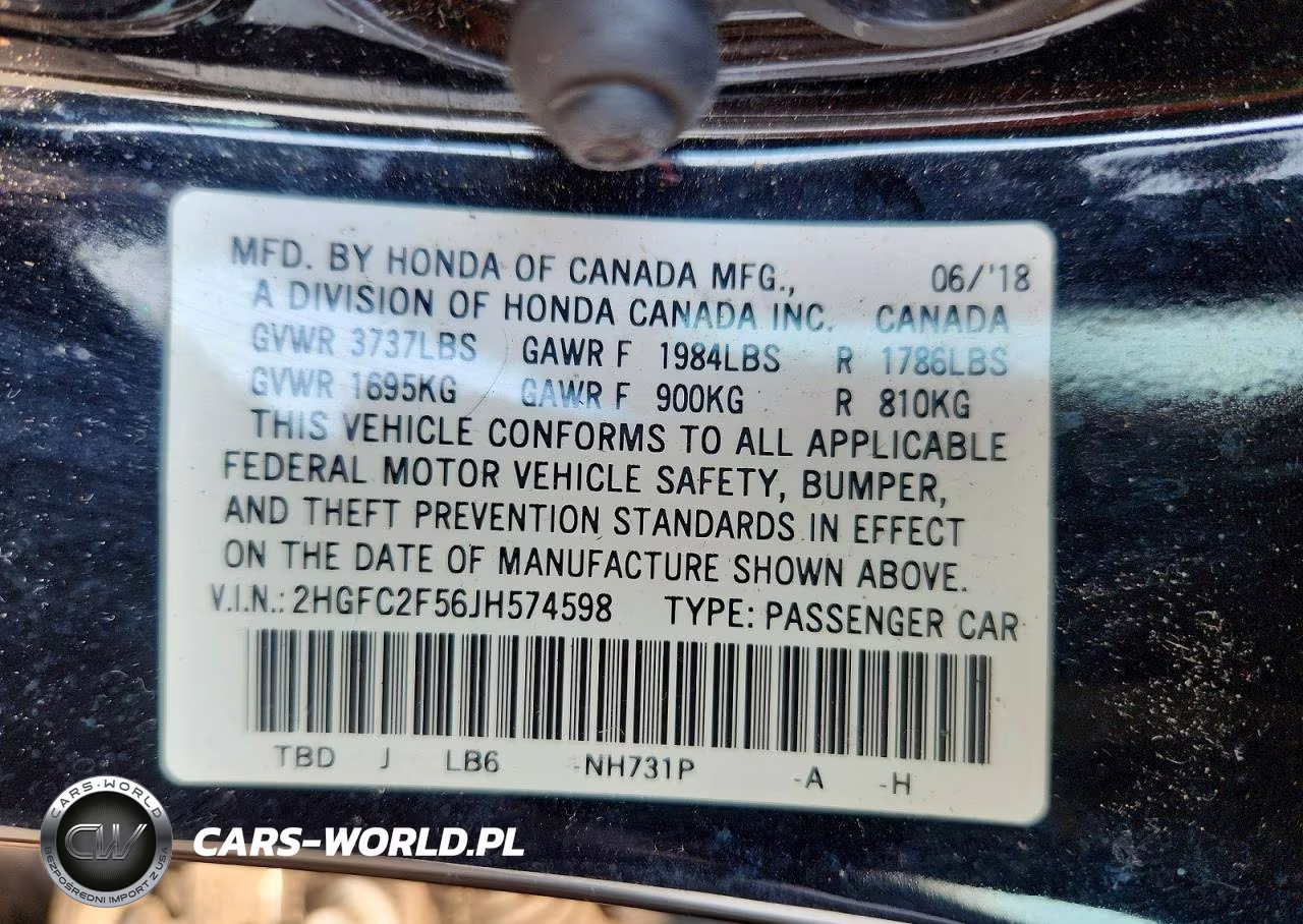 2018 Honda Civic Lx VIN:2HGFC2F56JH574598 - 12