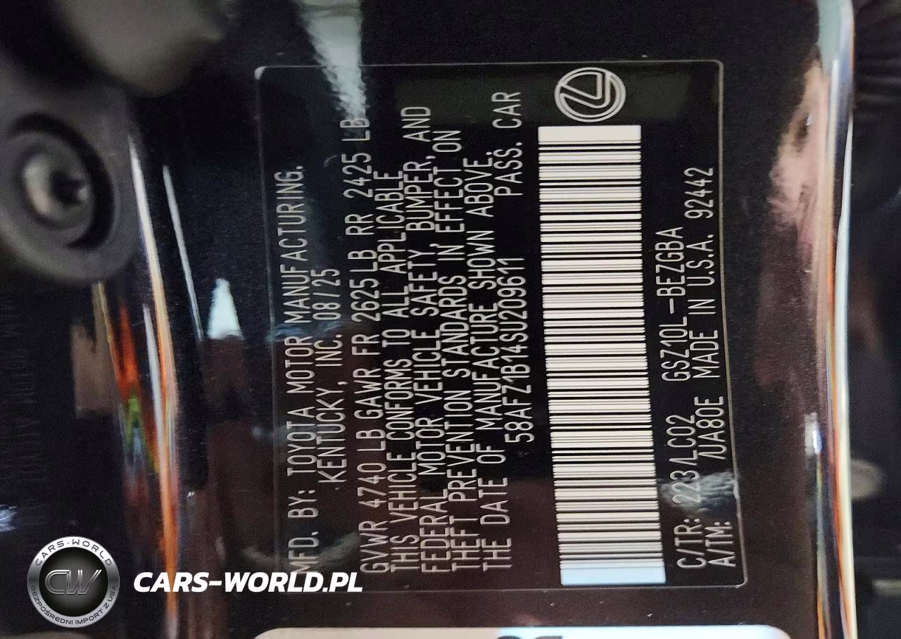 2025 Lexus Es 350 Ultra Luxury VIN:58AFZ1B14SU209611 - 12