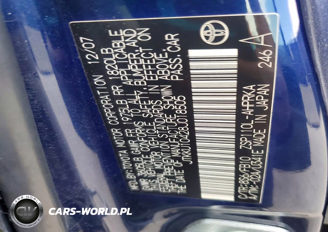 2008 Scion Xd Base VIN:JTKKU10428J018505 - 12