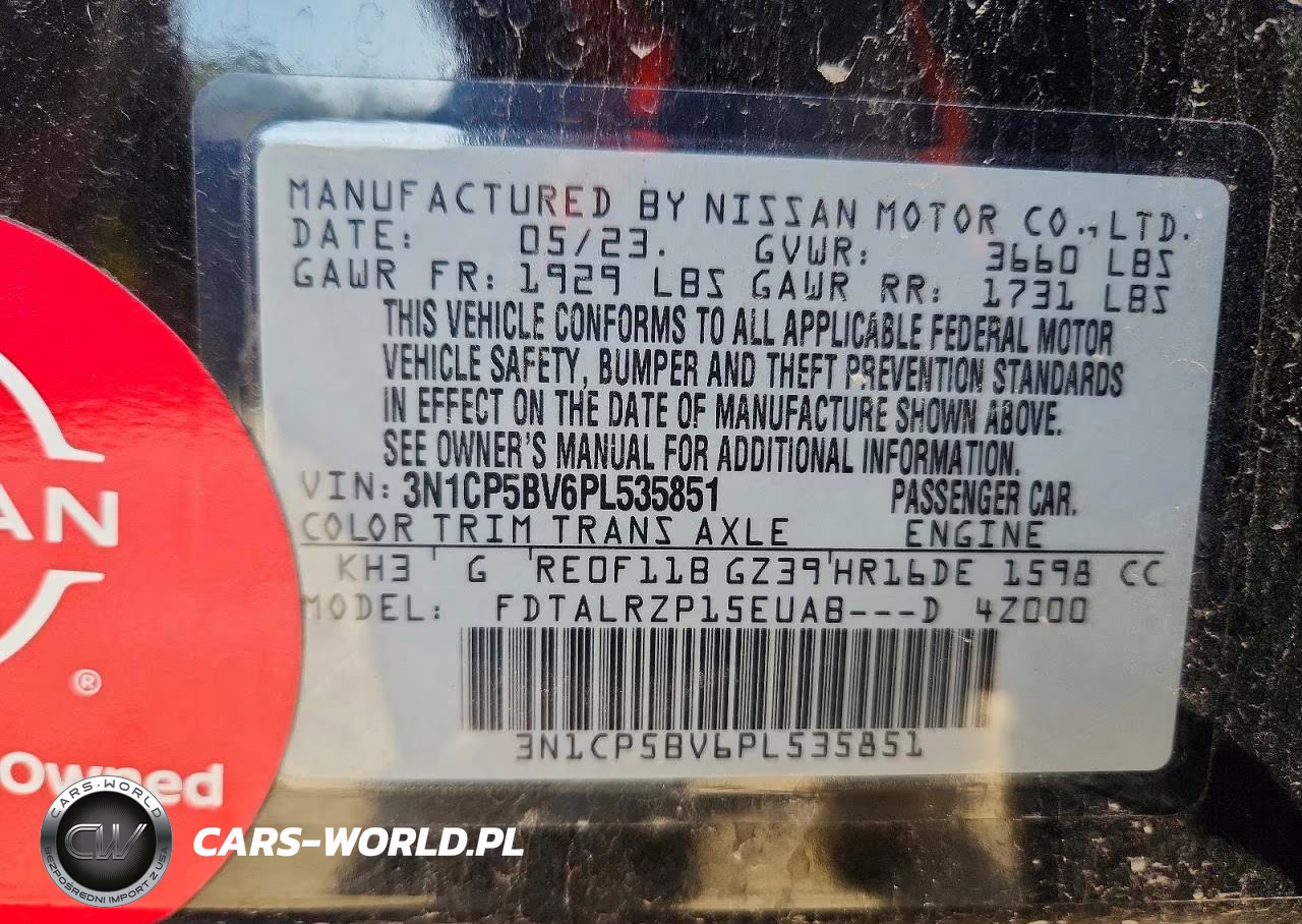 2023 Nissan Kicks S VIN:3N1CP5BV6PL535851 - 13
