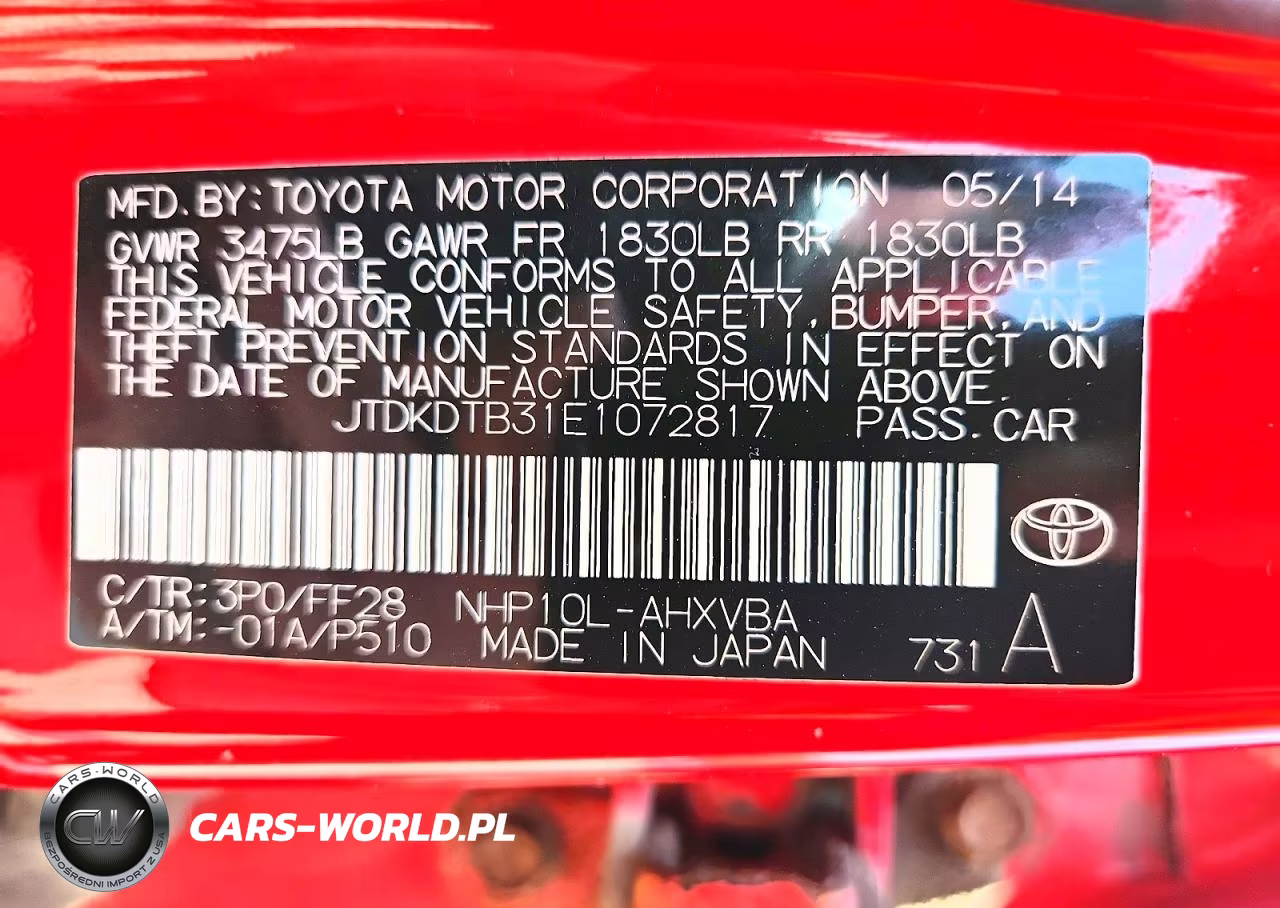 2014 TOYOTA PRIUS C VIN:JTDKDTB31E1072817 - 12