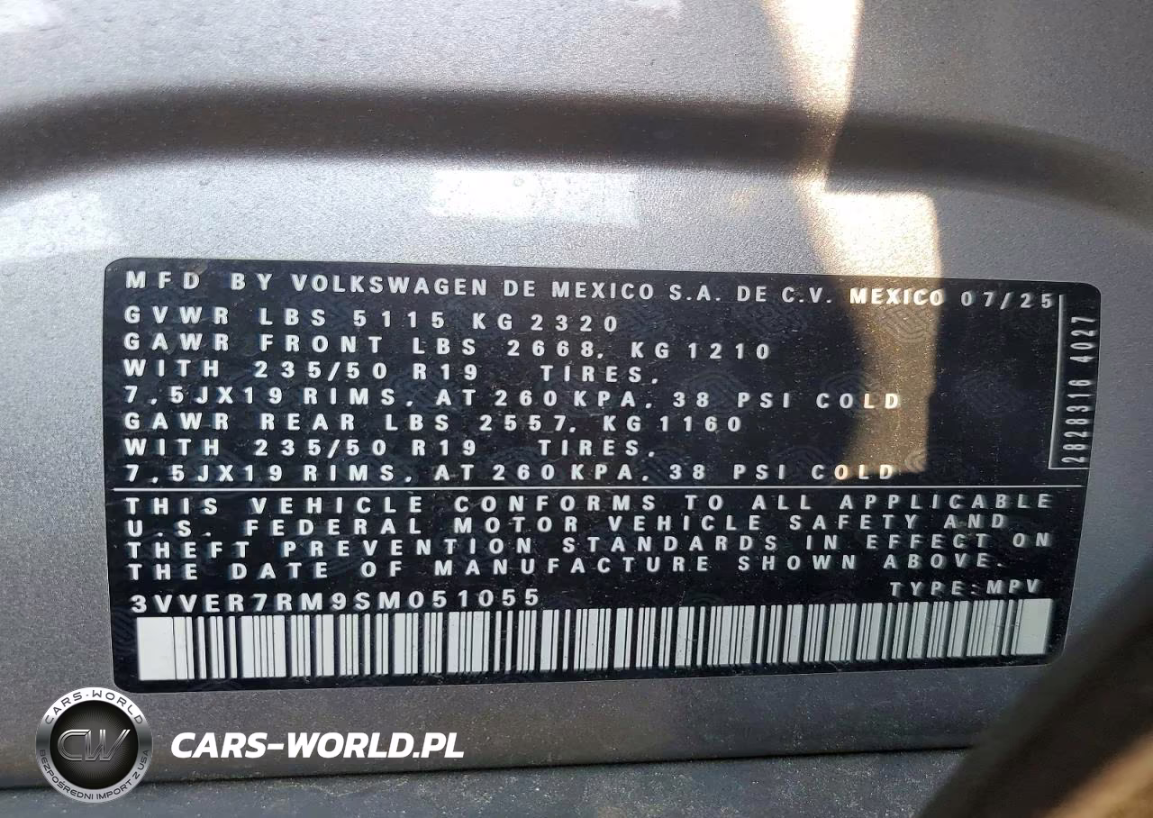 2025 Volkswagen Tiguan Se VIN:3VVER7RM9SM051055 - 14