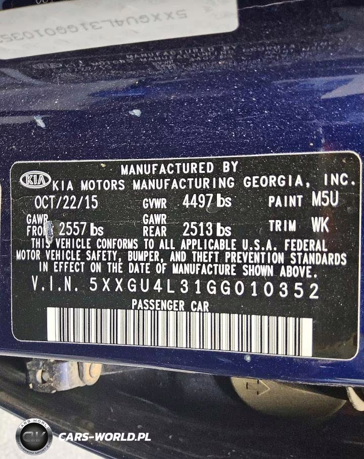 2016 Kia Optima Ex VIN:5XXGU4L31GG010352 - 12