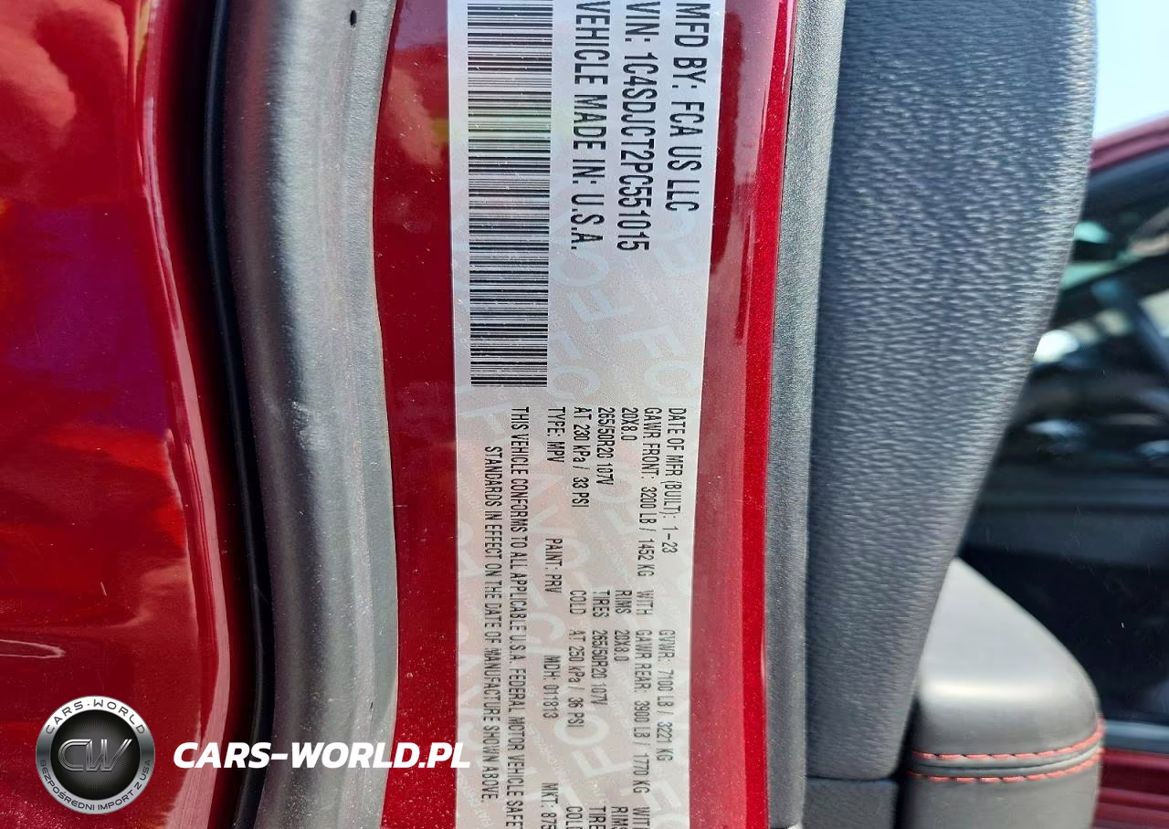 2023 Dodge Durango R-T VIN:1C4SDJCT2PC551015 - 14