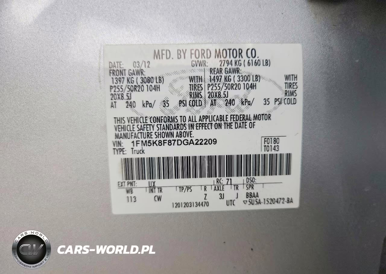 2013 Ford Explorer Limited VIN:1FM5K8F87DGA22209 - 12