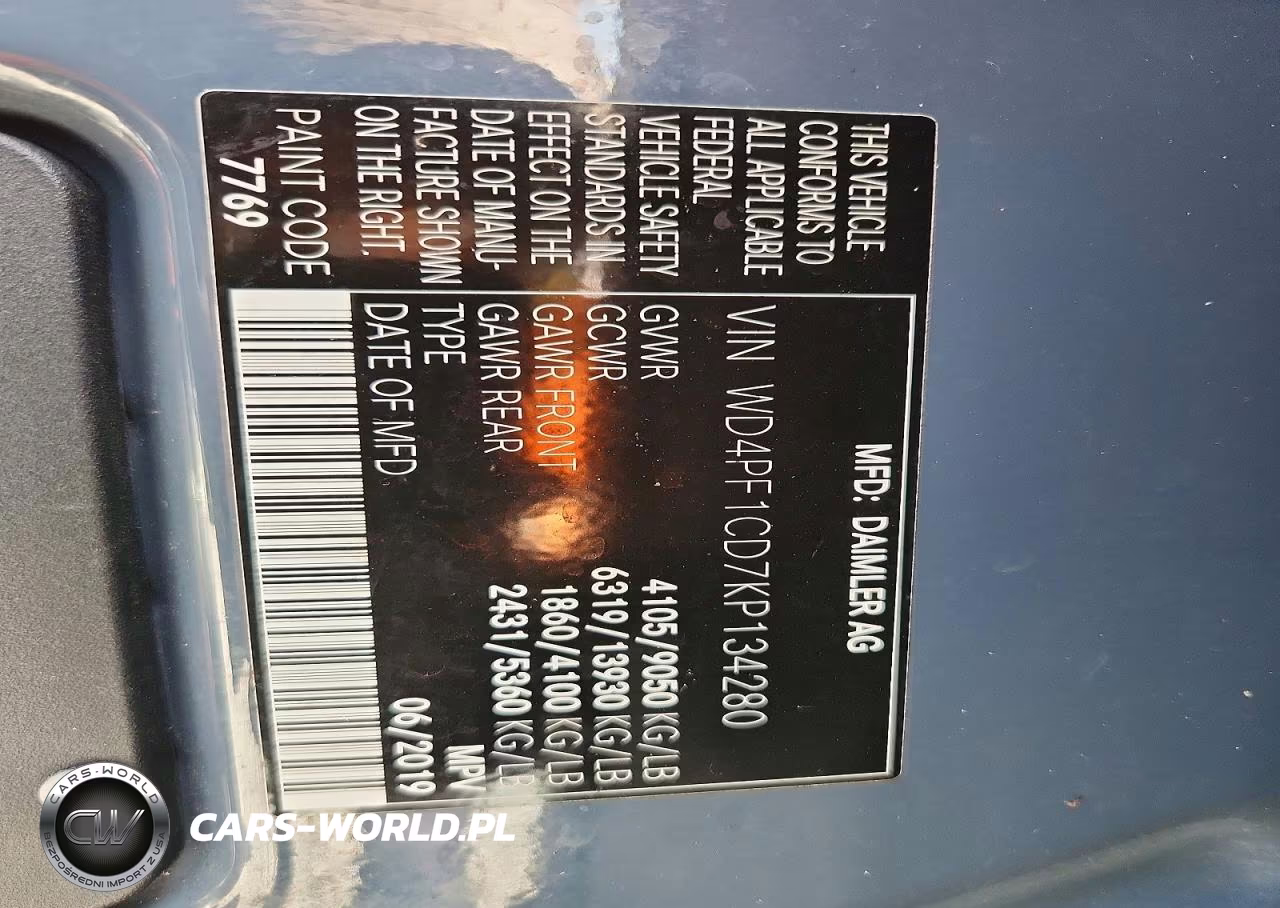 2019 Mercedes-Benz Sprinter 2500 Delivery Van VIN:WD4PF1CD7KP134280 - 13
