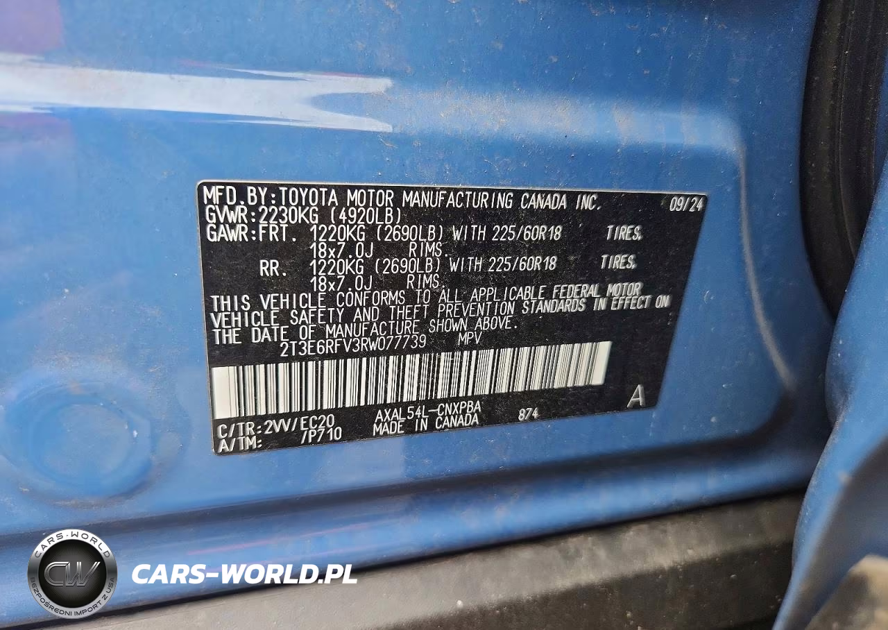 2024 Toyota Rav4 Xse VIN:2T3E6RFV3RW077739 - 12