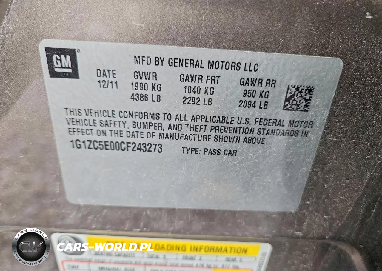 2012 Chevrolet Malibu 1Lt VIN:1G1ZC5E00CF243273 - 13