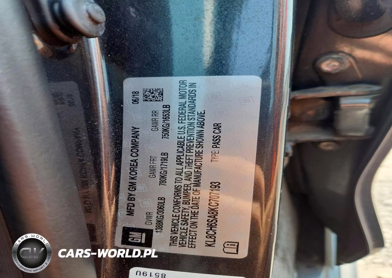 2019 Chevrolet Spark Activ VIN:KL8CH6SA8KC707193 - 12