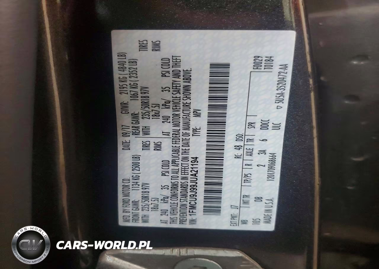 2018 Ford Escape Titanium VIN:1FMCU9J99JUA21194 - 13