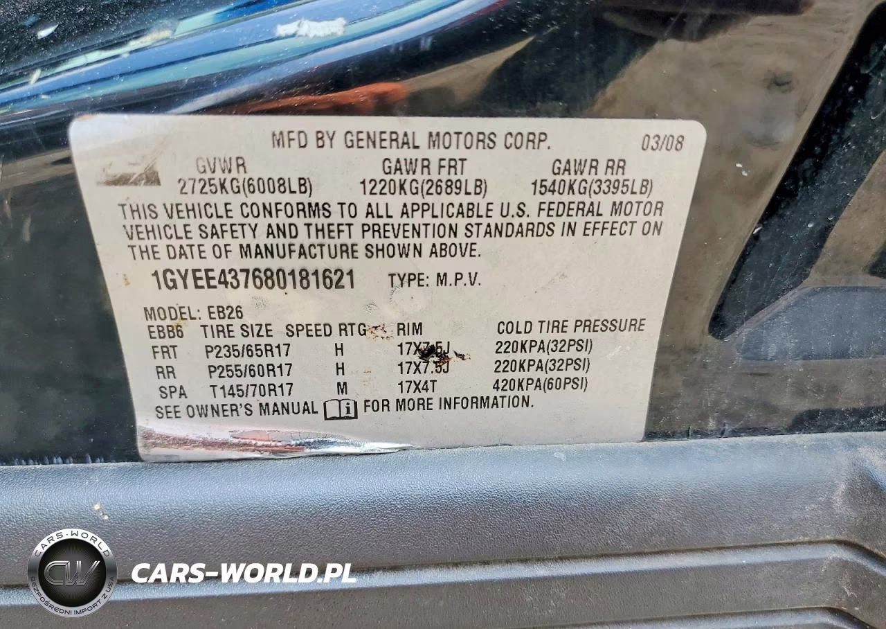 2008 Cadillac Srx VIN:1GYEE437680181621 - 12