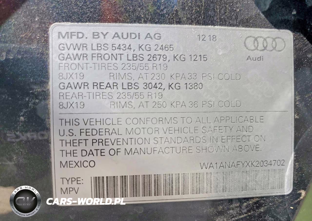 2019 Audi Q5 Premium VIN:WA1ANAFYXK2034702 - 13