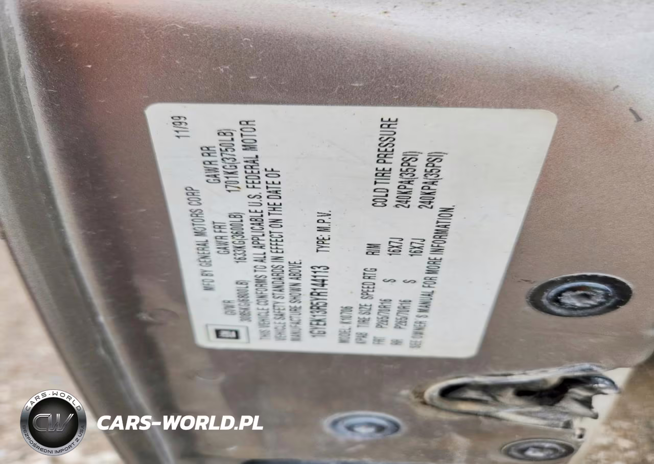 2000 Cadillac Escalade VIN:1GYEK13R5YR144113 - 13