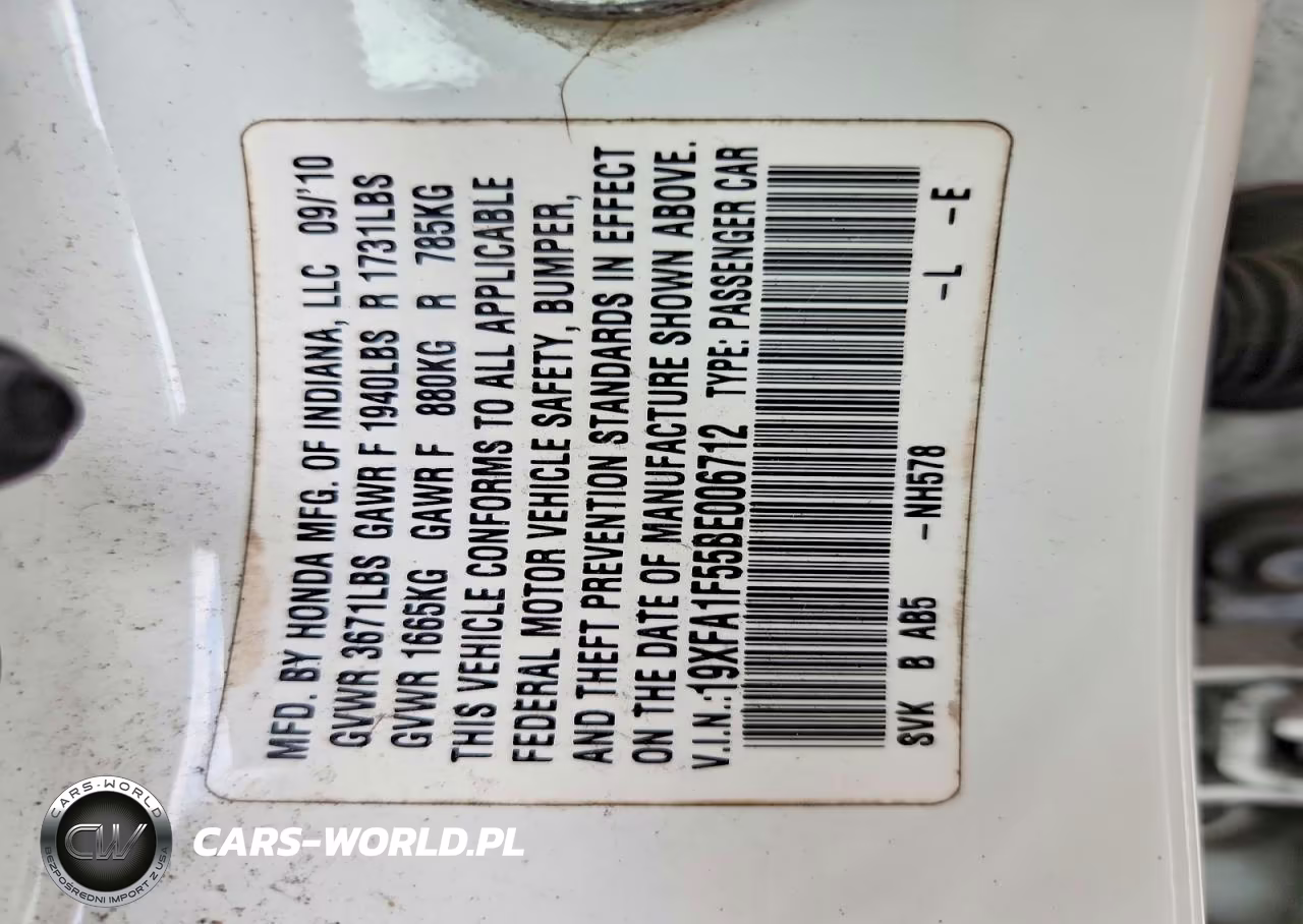 2011 Honda Civic Lx VIN:19XFA1F55BE006712 - 13