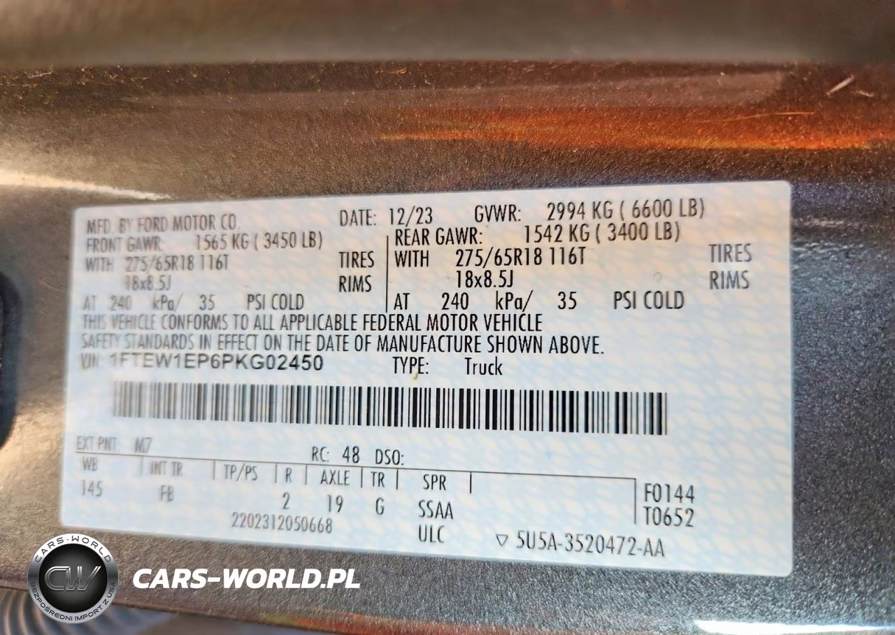 2023 Ford F150 Supercrew VIN:1FTEW1EP6PKG02450 - 12
