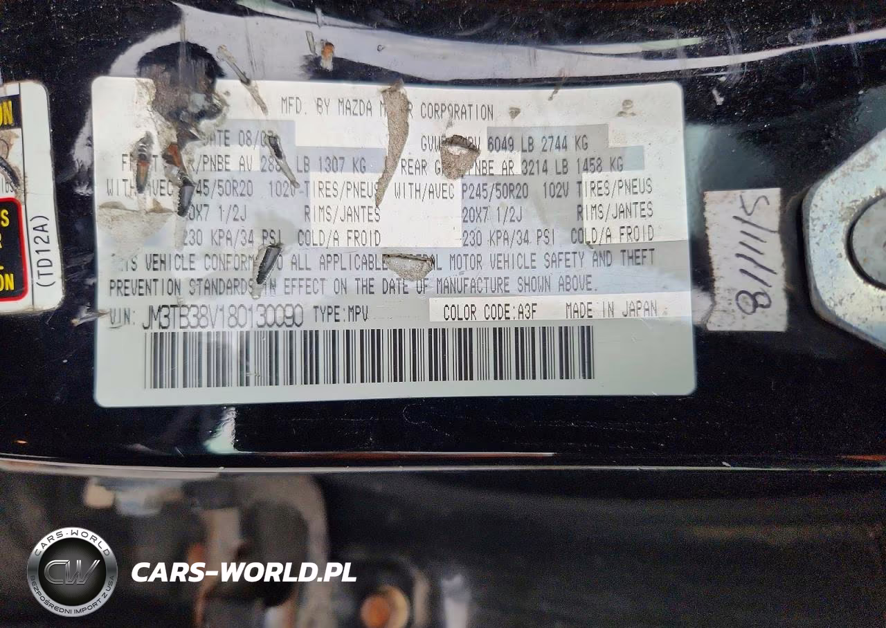 2008 Mazda Cx-9 VIN:JM3TB38V180130090 - 13