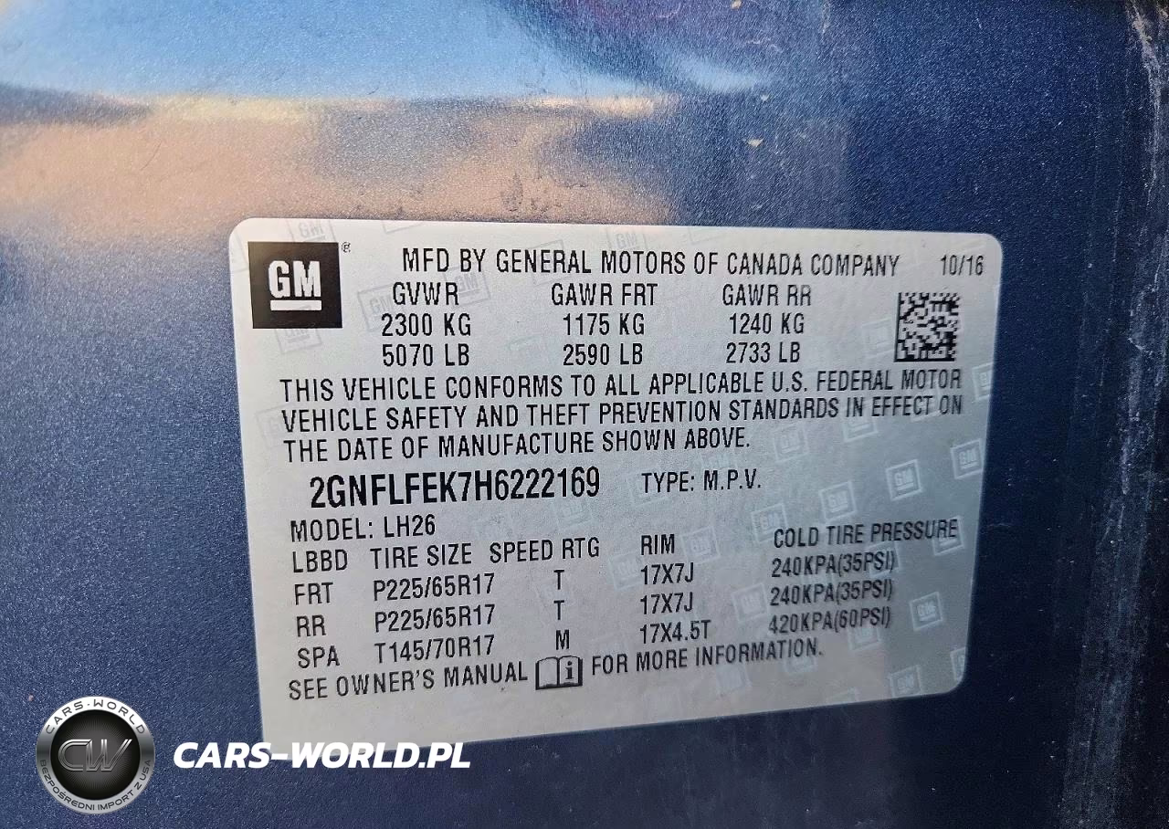 2017 Chevrolet Equinox Lt VIN:2GNFLFEK7H6222169 - 13