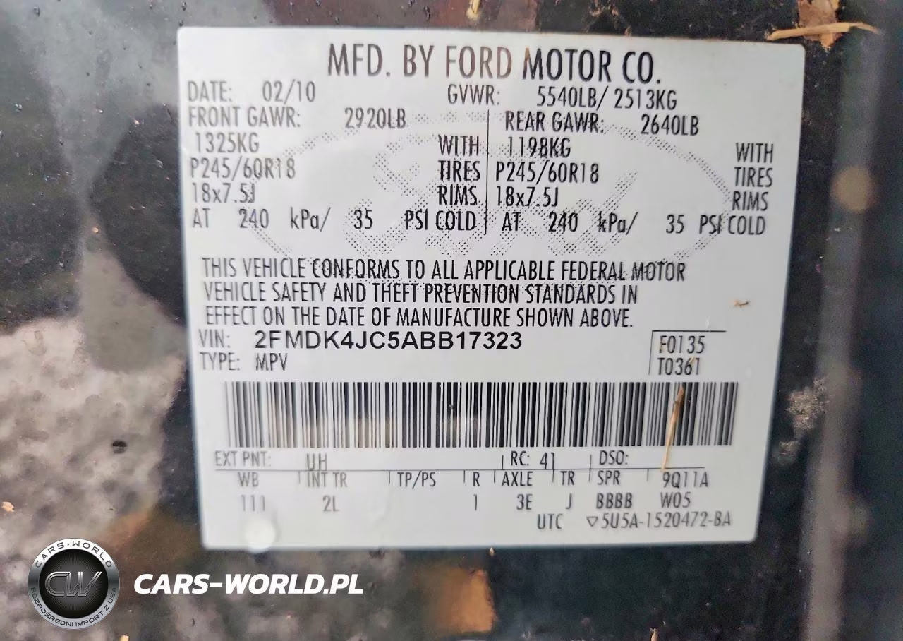 2010 Ford Edge Sel VIN:2FMDK4JC5ABB17323 - 12