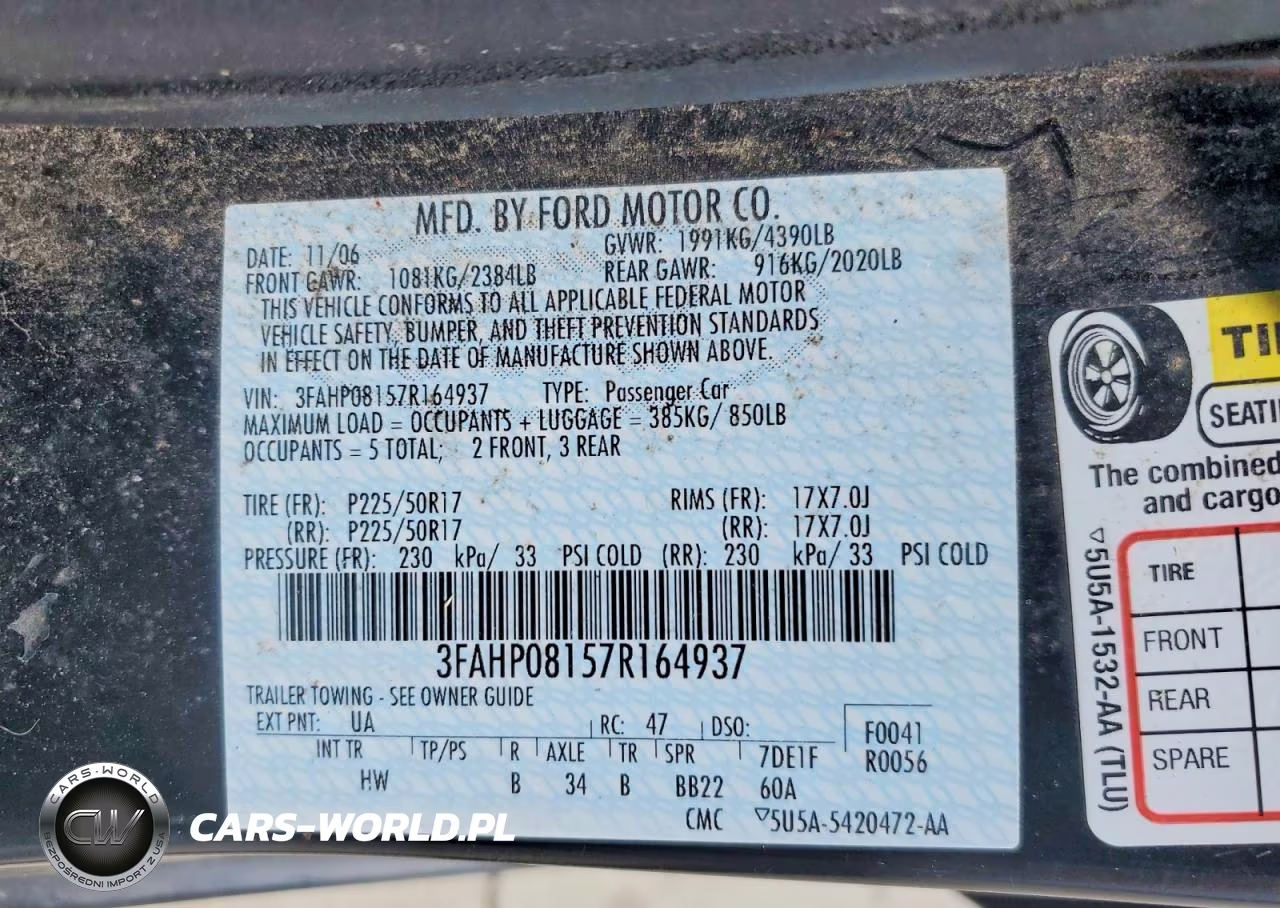 2007 Ford Fusion Sel VIN:3FAHP08157R164937 - 12