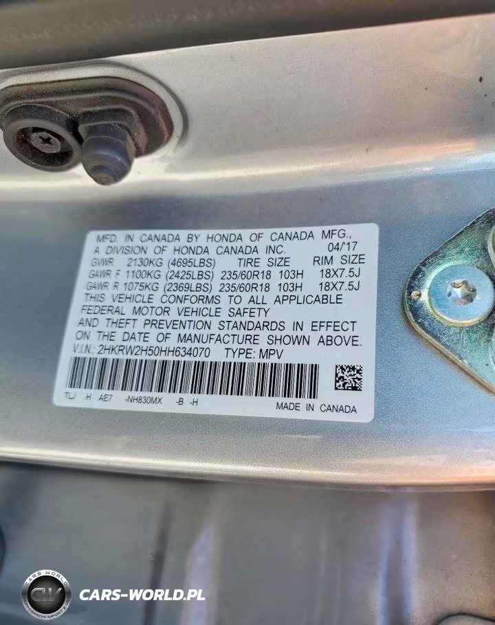 2017 Honda Cr-V Ex VIN:2HKRW2H50HH634070 - 14