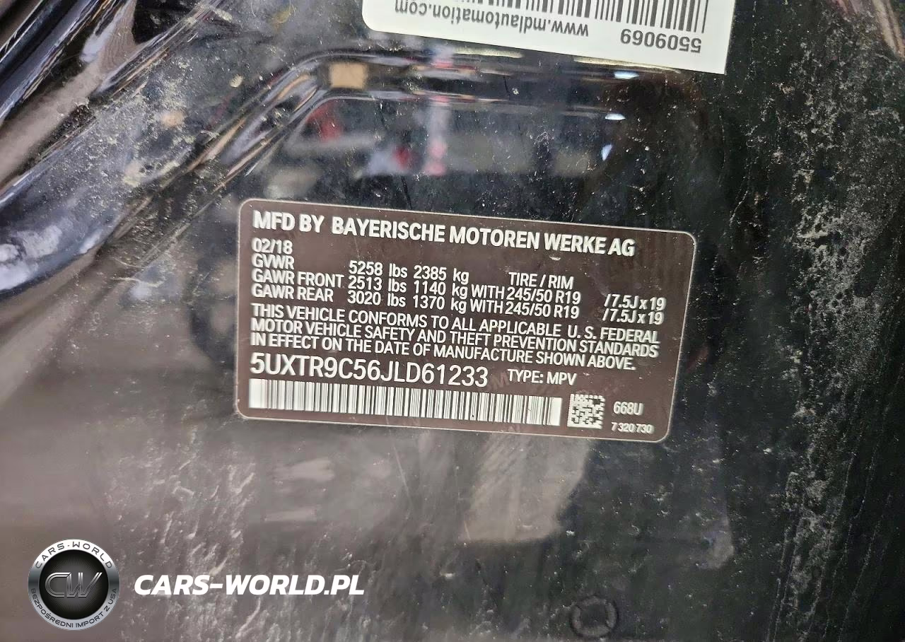 2018 BMW X3 xDrive30I VIN:5UXTR9C56JLD61233 - 13