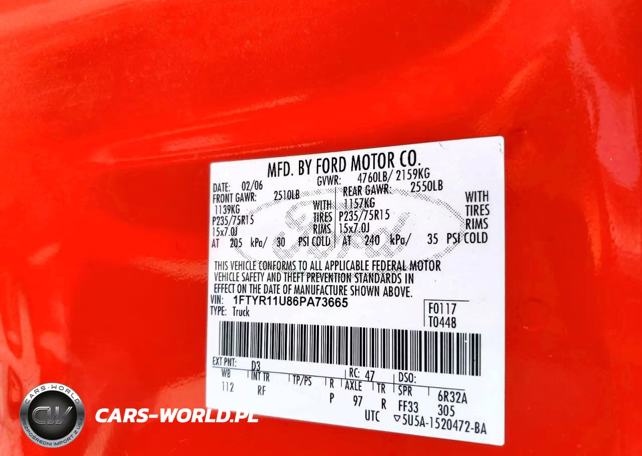 2006 Ford Ranger VIN:1FTYR11U86PA73665 - 12
