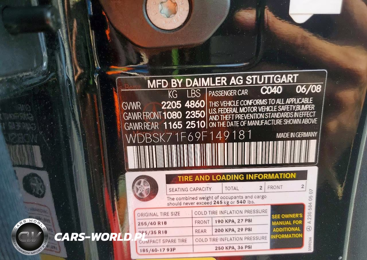 2009 Mercedes-Benz Sl 550 VIN:WDBSK71F69F149181 - 12