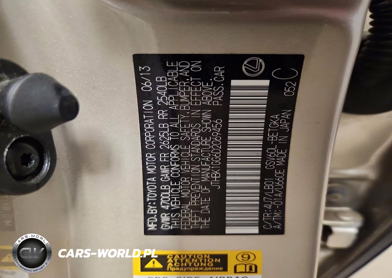 2013 Lexus Es 350 VIN:JTHBK1GG6D2069456 - 12