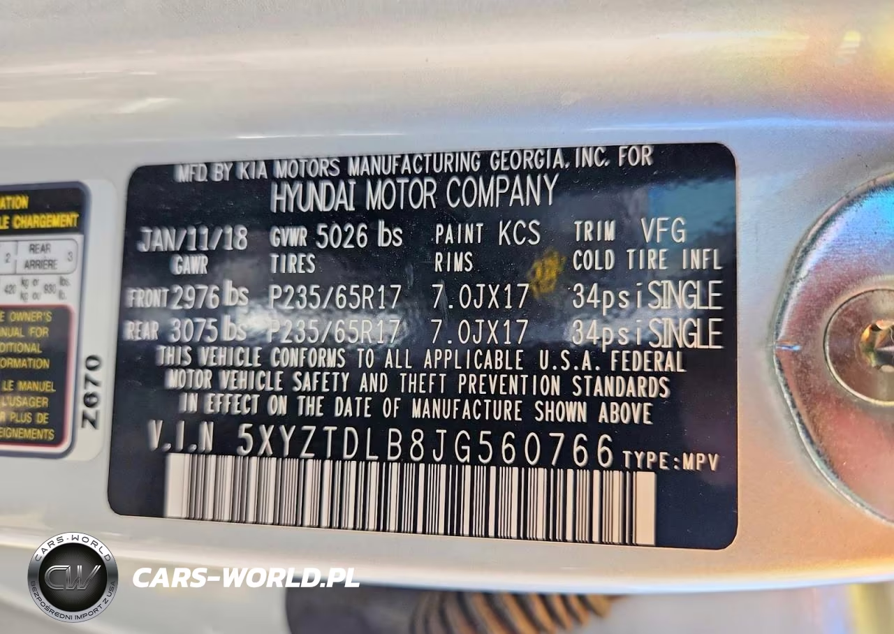 2018 Hyundai Santa Fe Sport 2.4L VIN:5XYZTDLB8JG560766 - 12