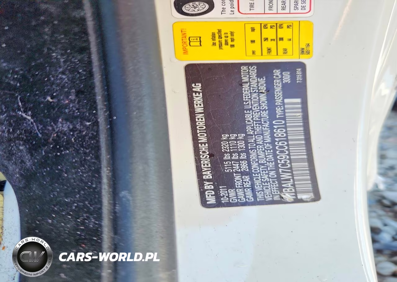 2012 BMW 640 I VIN:WBALW7C59CC618610 - 12