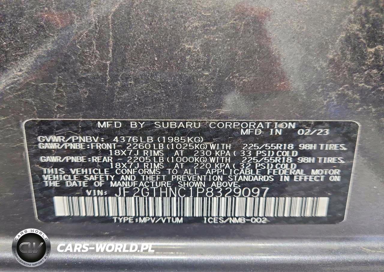 2023 Subaru Crosstrek Limited VIN:JF2GTHNC1P8329097 - 12