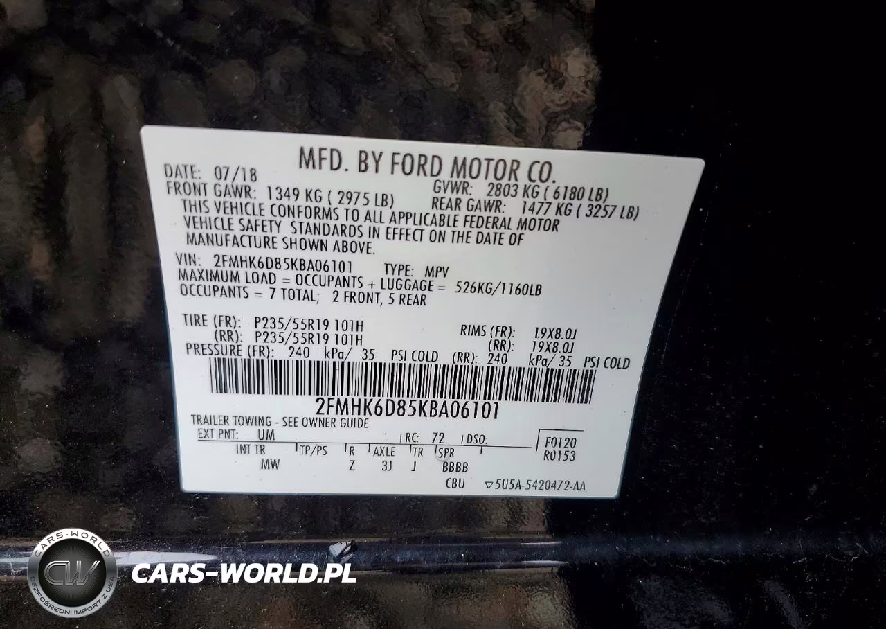 2019 Ford Flex Limited VIN:2FMHK6D85KBA06101 - 13