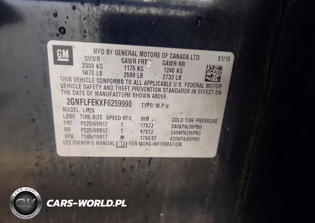 2015 Chevrolet Equinox Lt VIN:2GNFLFEKXF6259990 - 13