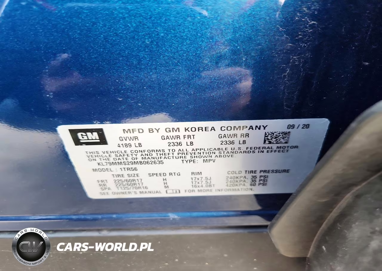 2021 Chevrolet Trailblazer Ls VIN:KL79MMS29MB062635 - 12