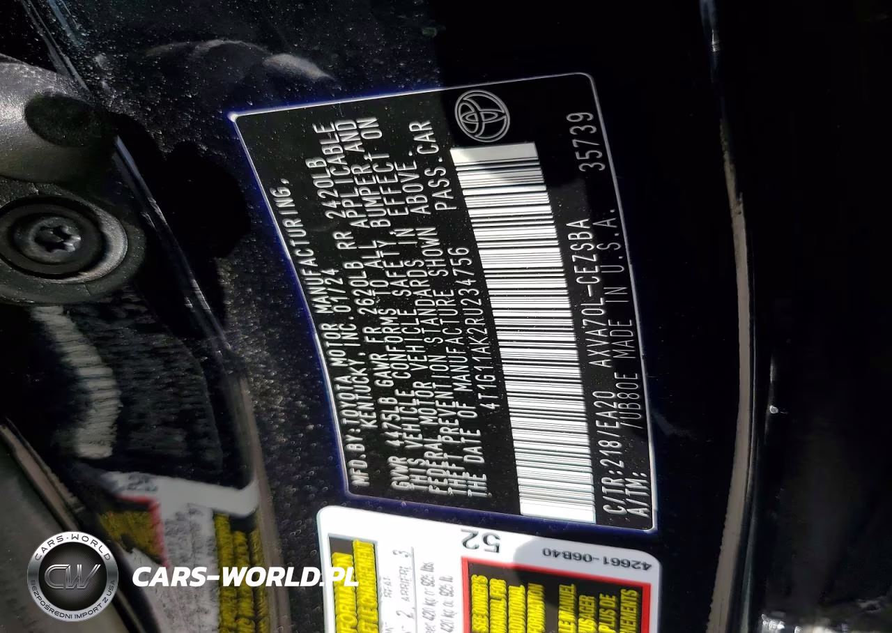 2024 Toyota Camry Se VIN:4T1G11AK2RU234756 - 13