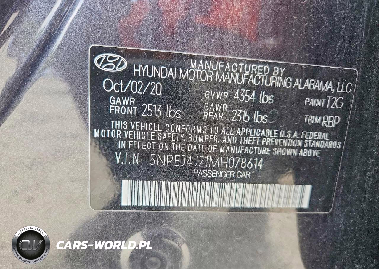 2021 Hyundai Sonata Sel Plus VIN:5NPEJ4J21MH078614 - 12
