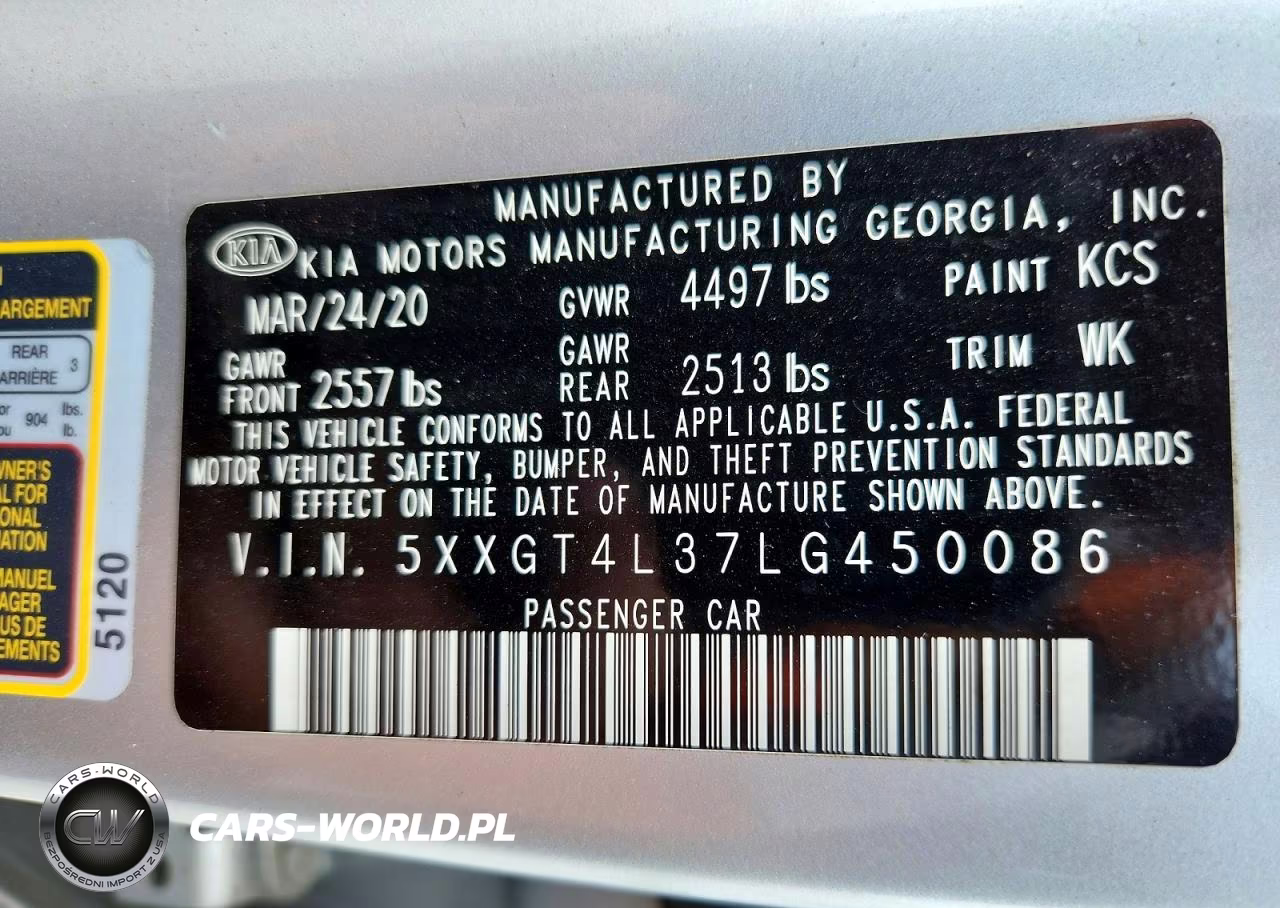 2020 Kia Optima Lx VIN:5XXGT4L37LG450086 - 13