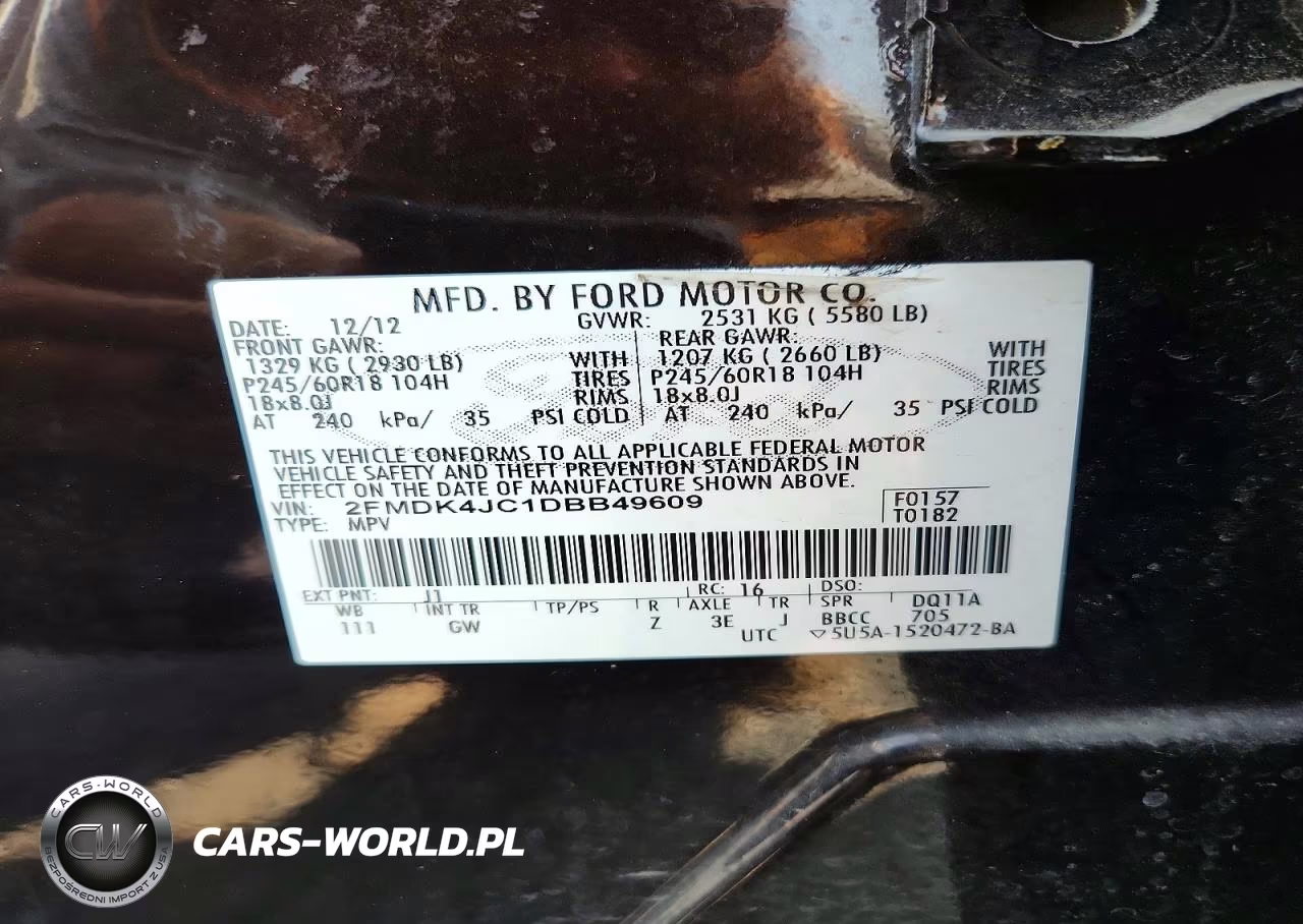 2013 Ford Edge Sel VIN:2FMDK4JC1DBB49609 - 13