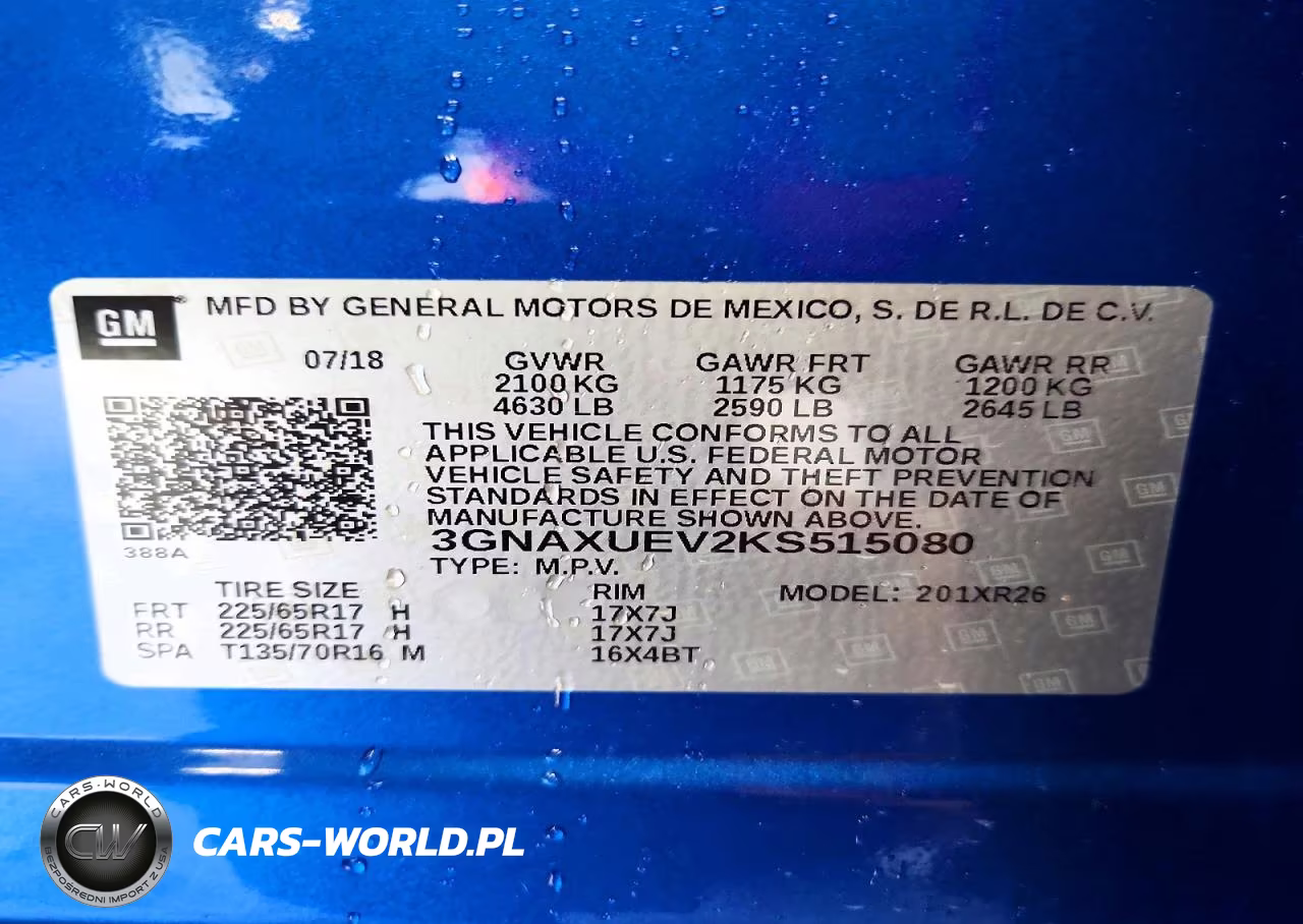 2019 Chevrolet Equinox Lt VIN:3GNAXUEV2KS515080 - 13