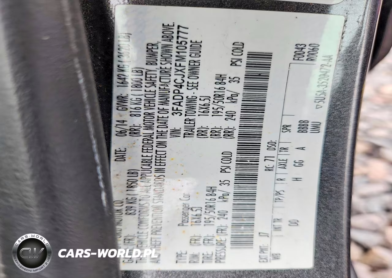 2015 Ford Fiesta Titanium VIN:3FADP4CJXFM105777 - 12
